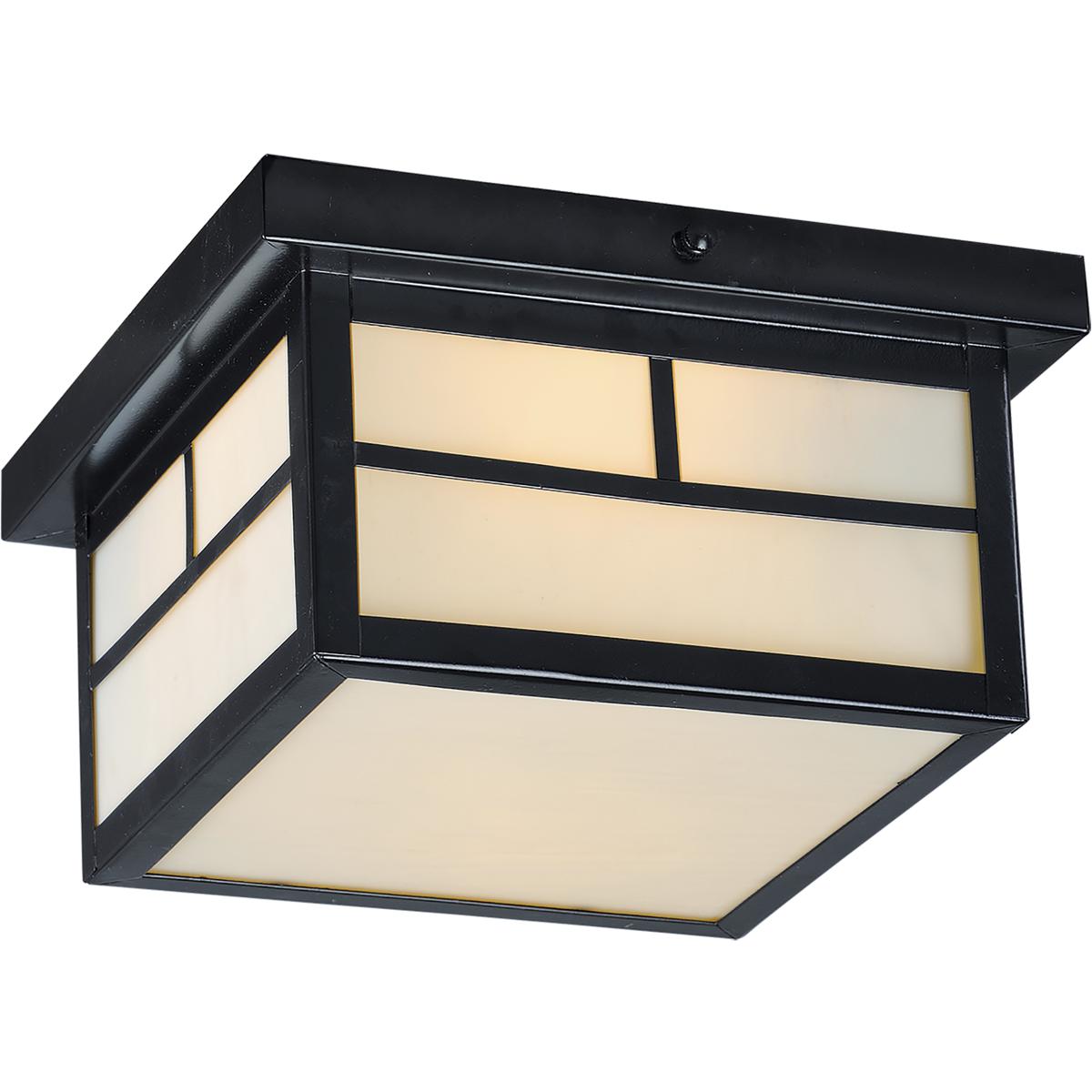 Maxim Lighting 4059WTBK Coldwater 2 Light 9.25 inch Black Outdoor Flush Mount in White