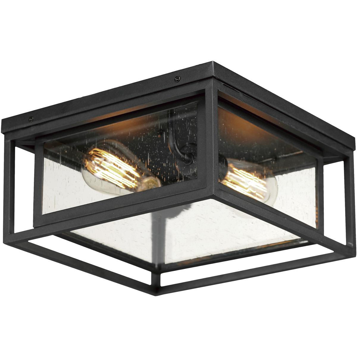 Maxim Lighting 40661CDBK Cabana VX 2 Light 12 inch Black Outdoor Flush Mount