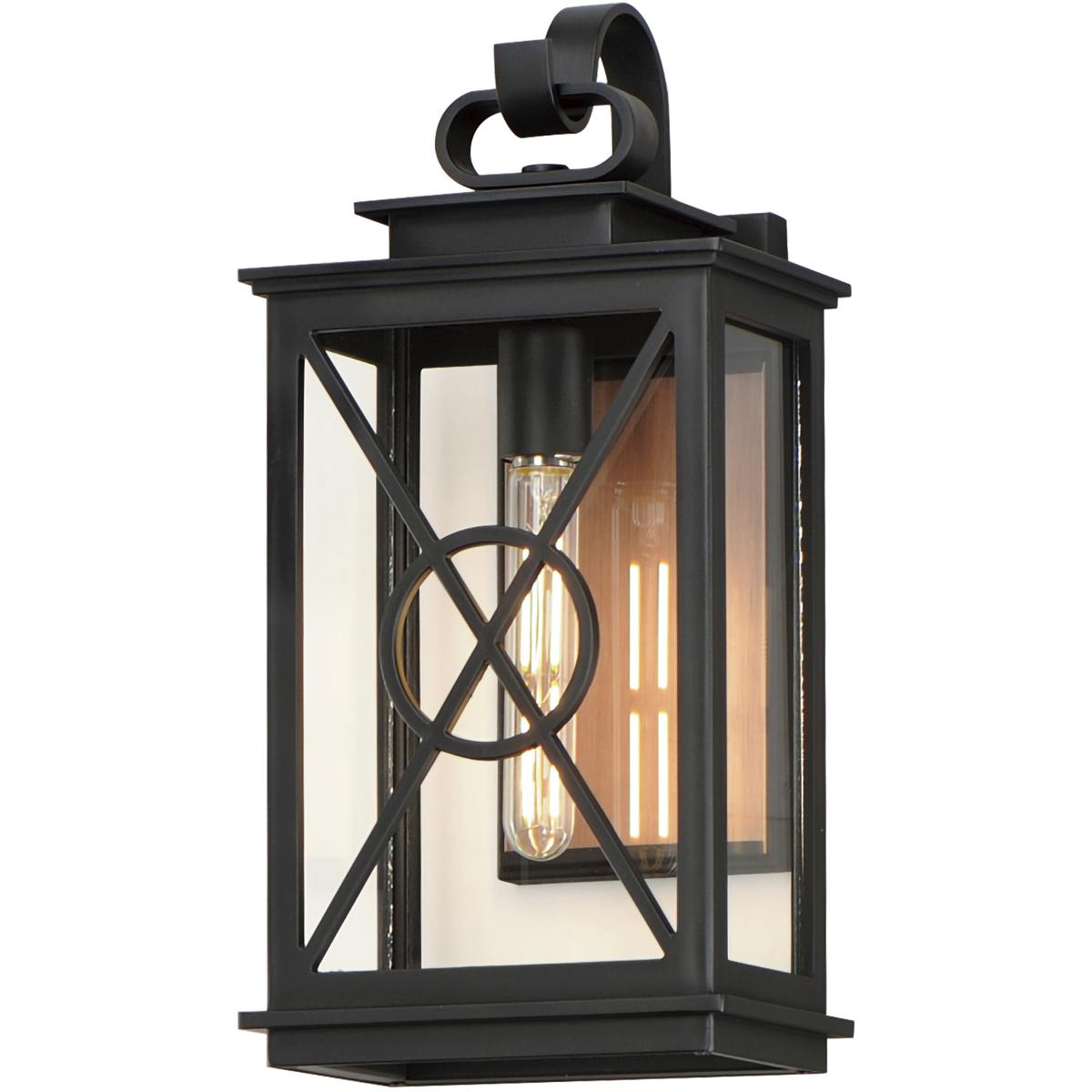 Maxim Lighting 40804CLACPBK Yorktown VX 1 Light 17.75 inch Black and Aged Copper Outdoor Wall Mount