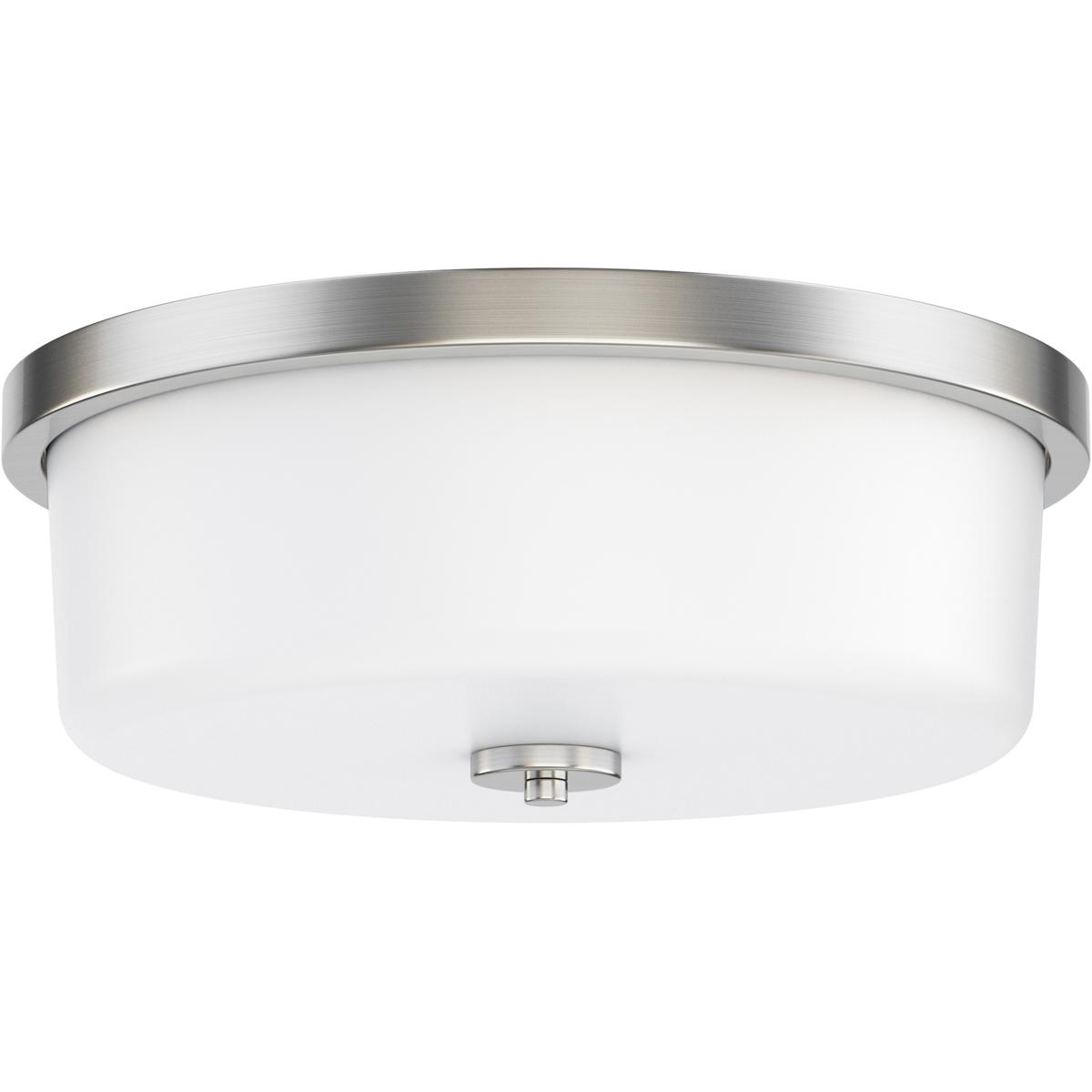 Maxim Lighting 5693WTSN Fuller 3 Light 16 inch Satin Nickel Flush Mount Ceiling Light in White