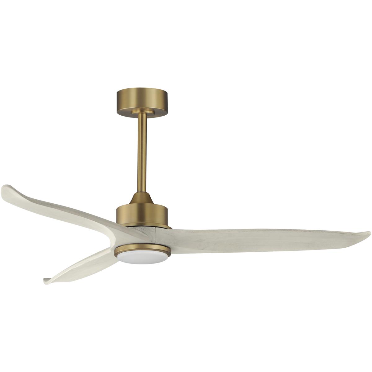 Maxim Lighting 88831WTNABWWT Woodwind 52 inch Natural Aged Brass Indoor Ceiling Fan