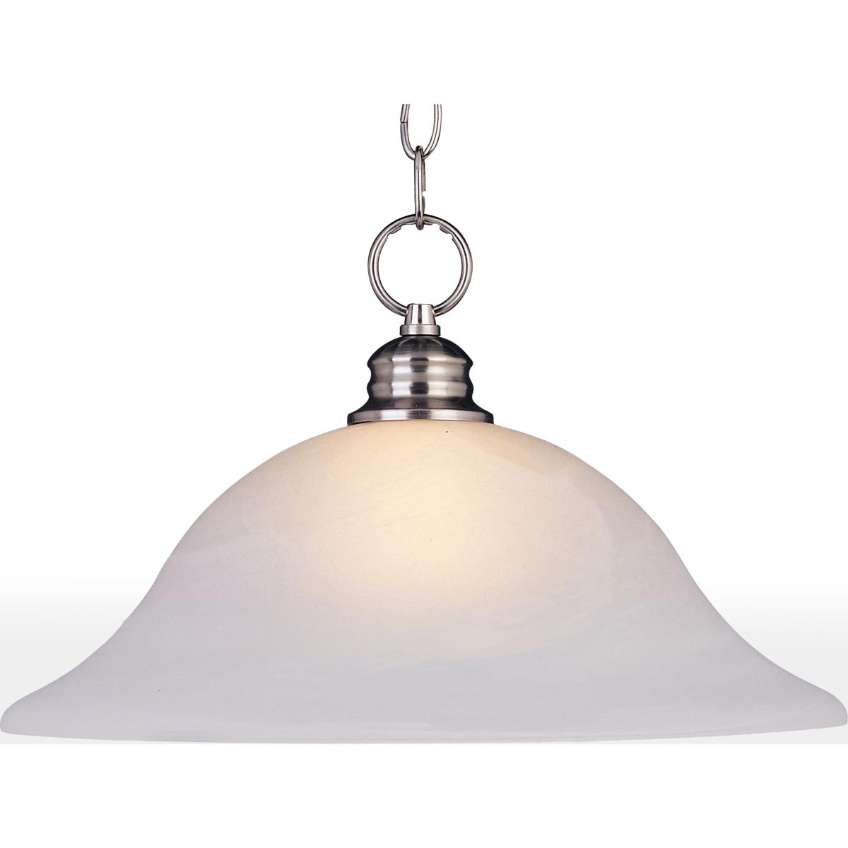 Maxim Lighting 91076FTSN Essentials - 9106x 1 Light 16 inch Satin Nickel Single Pendant Ceiling Light in Frosted