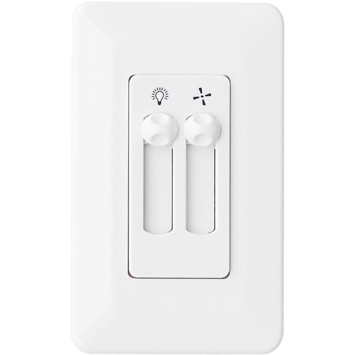 Maxim Lighting FCT8881WT AC Fan White Wall Control, Light Dimming and Fan
