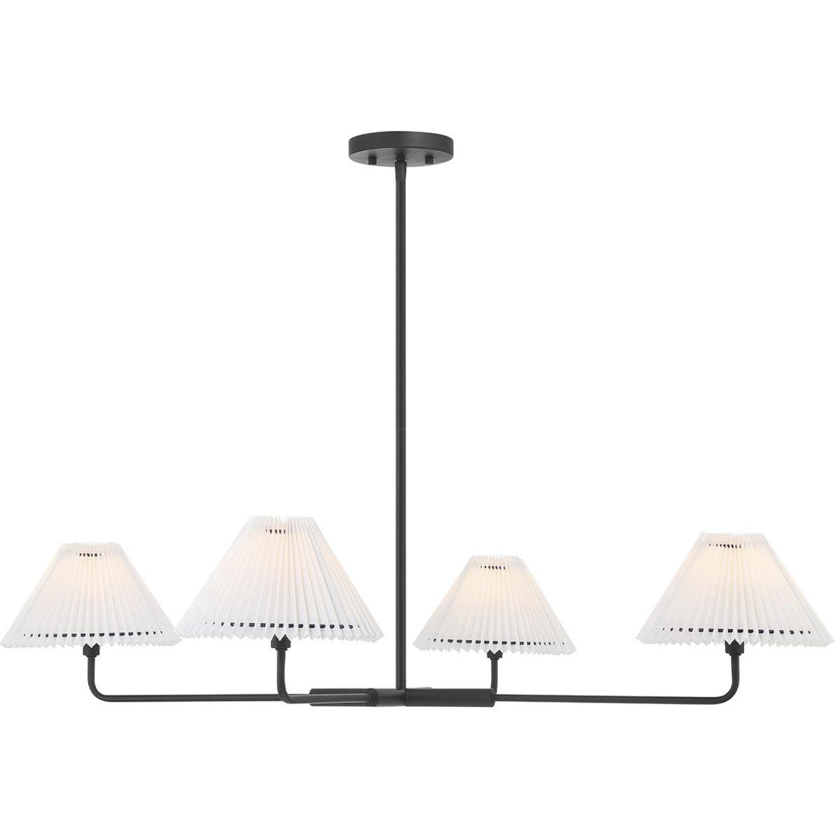 Meridian M100121MBK Stella 4 Light 41 inch Matte Black Chandelier Ceiling Light