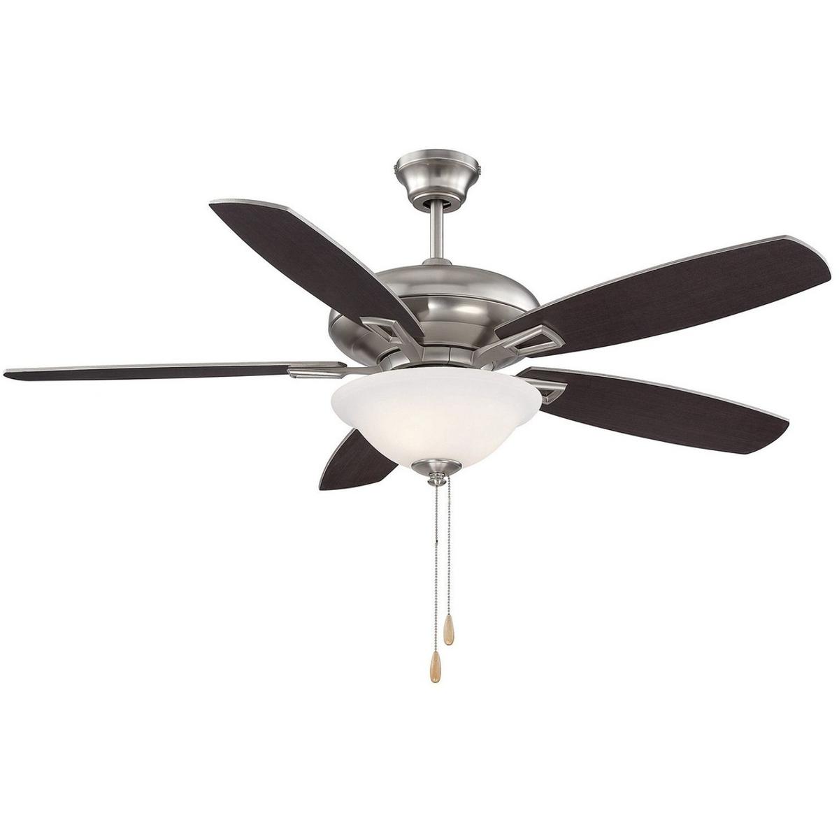 Meridian M2017BNRV Traditional 52 inch Brushed Nickel with Chestnut and Silver Blades Ceiling Fan