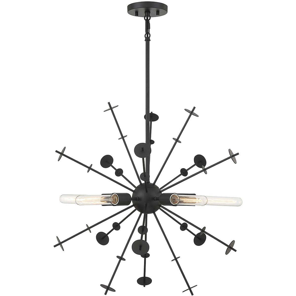 Meridian M7027MBK Stella 5 Light 26 inch Matte Black Pendant Ceiling Light