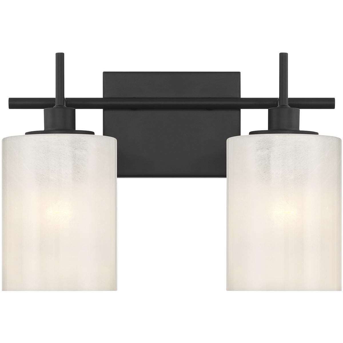 Meridian M80083MBK Modern 2 Light 14 inch Matte Black Bathroom Vanity Light Wall Light