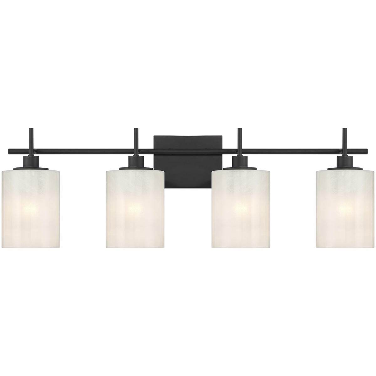 Meridian M80085MBK Modern 4 Light 30.75 inch Matte Black Bathroom Vanity Light Wall Light