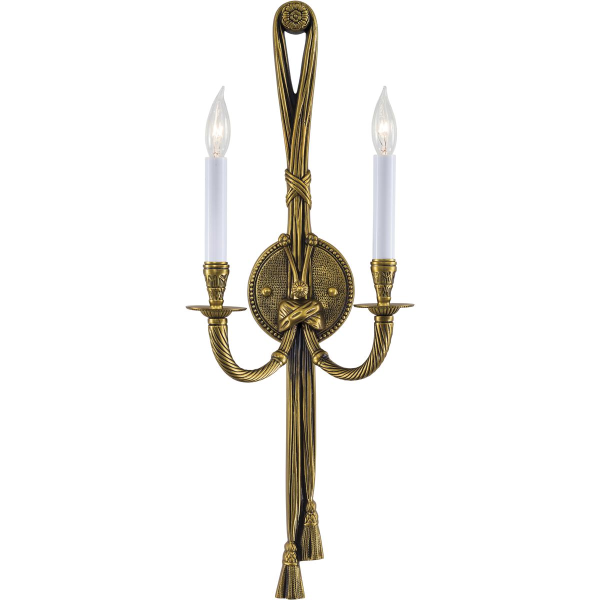 Metropolitan N682B Signature 2 Light 9 inch Antique Gold Wall Sconce Wall Light eBay