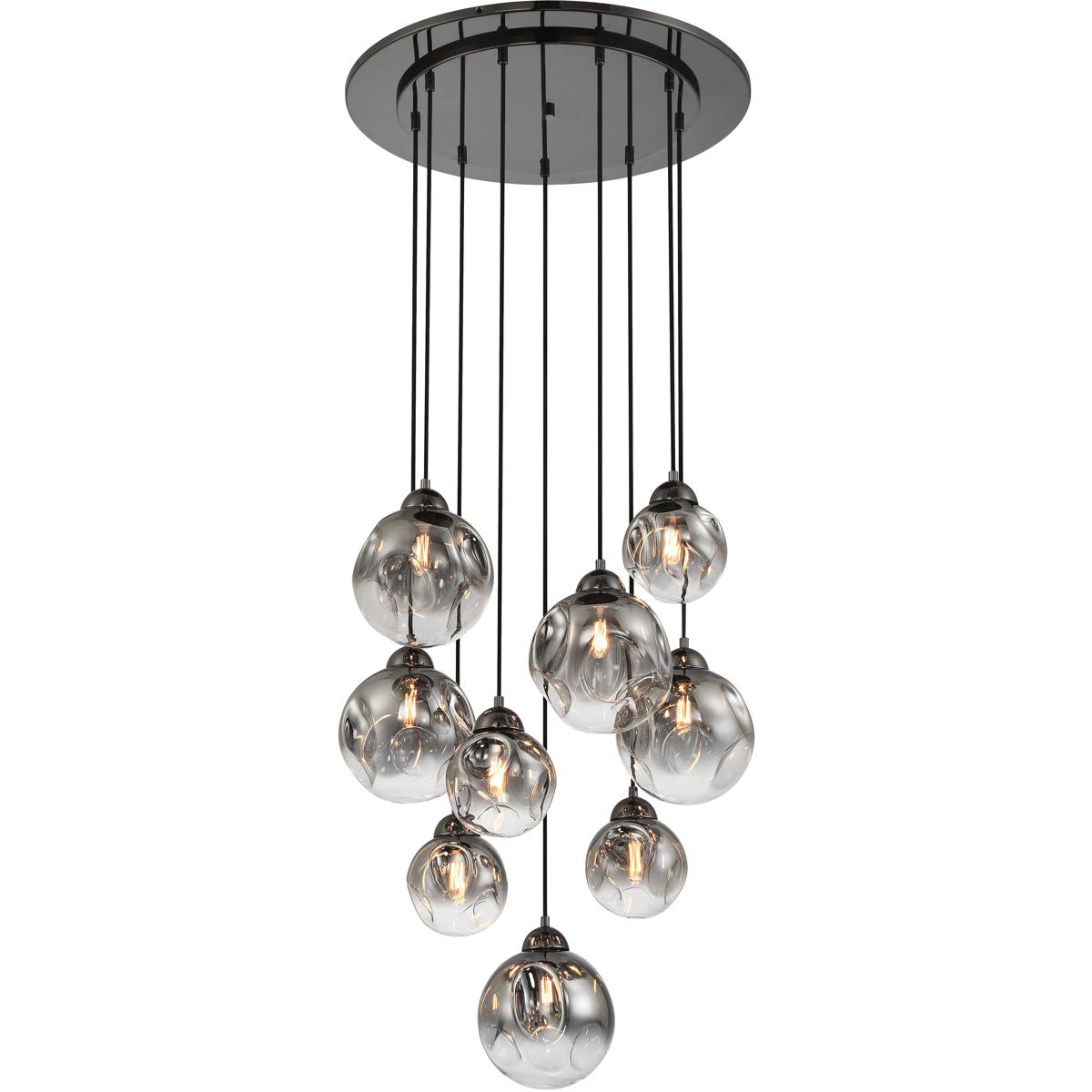 Metropolitan N5369-605 Neveh 9 Light 24 inch Gun Metal Pan Pendant Ceiling Light