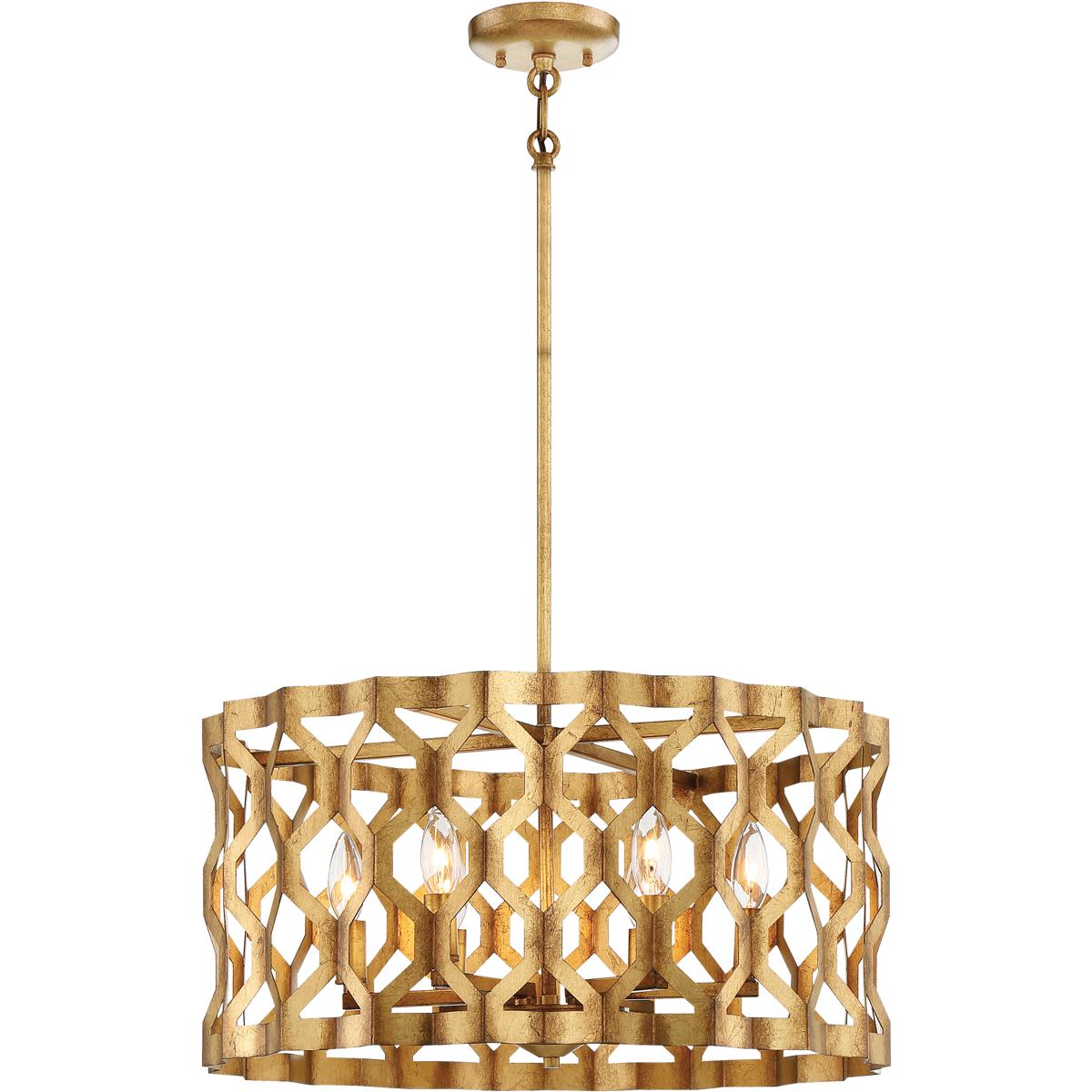Lighting New York N6775-293 Metropolitan Coronade 6 Light 22 inch Pandora Gold Leaf Pendant Ceiling Light N6775-293 - Open Box
