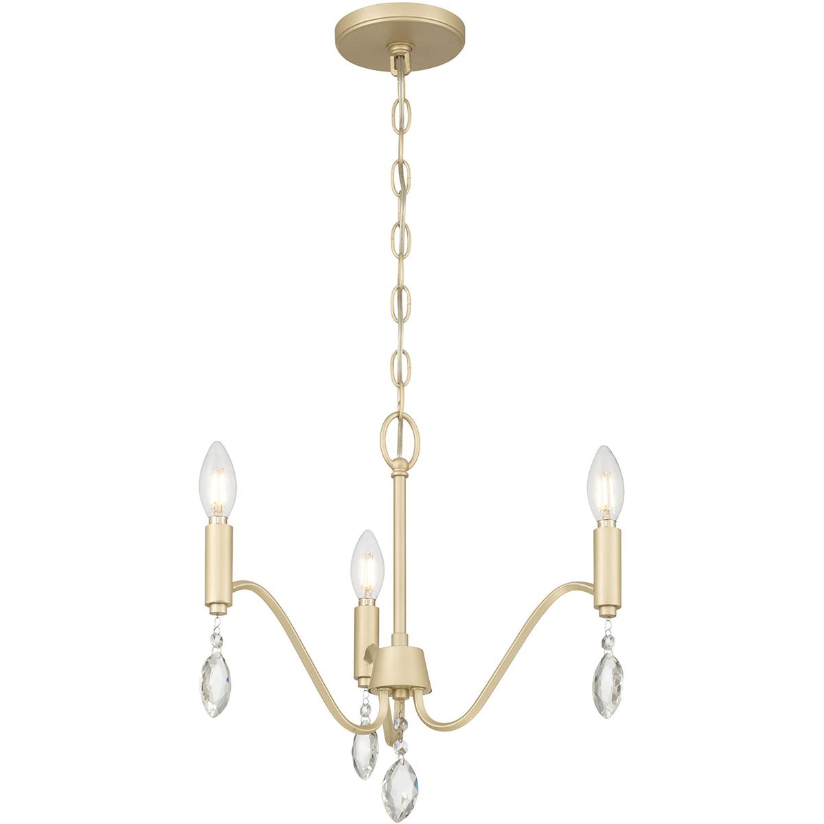 Millennium Lighting 205103-AGSI Aureline 3 Light 17.25 inch Aged Silver Chandelier Ceiling Light