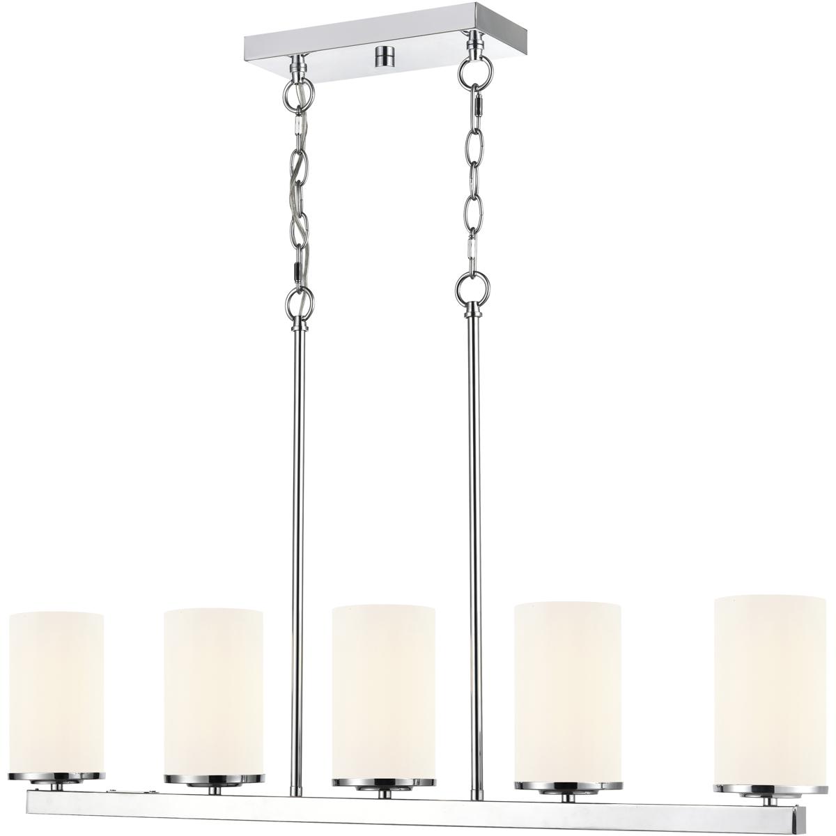 Millennium Lighting 2725WG-CH Verlana 5 Light 35 inch Chrome Linear Chandelier Ceiling Light