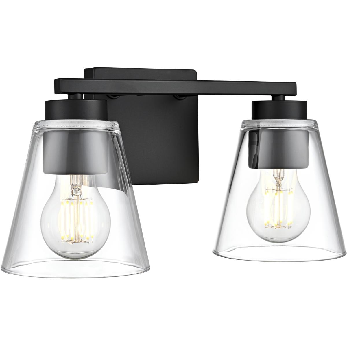 Millennium Lighting 64002-MB Strayhan 2 Light 13 inch Matte Black Bathroom Vanity Light Wall Light