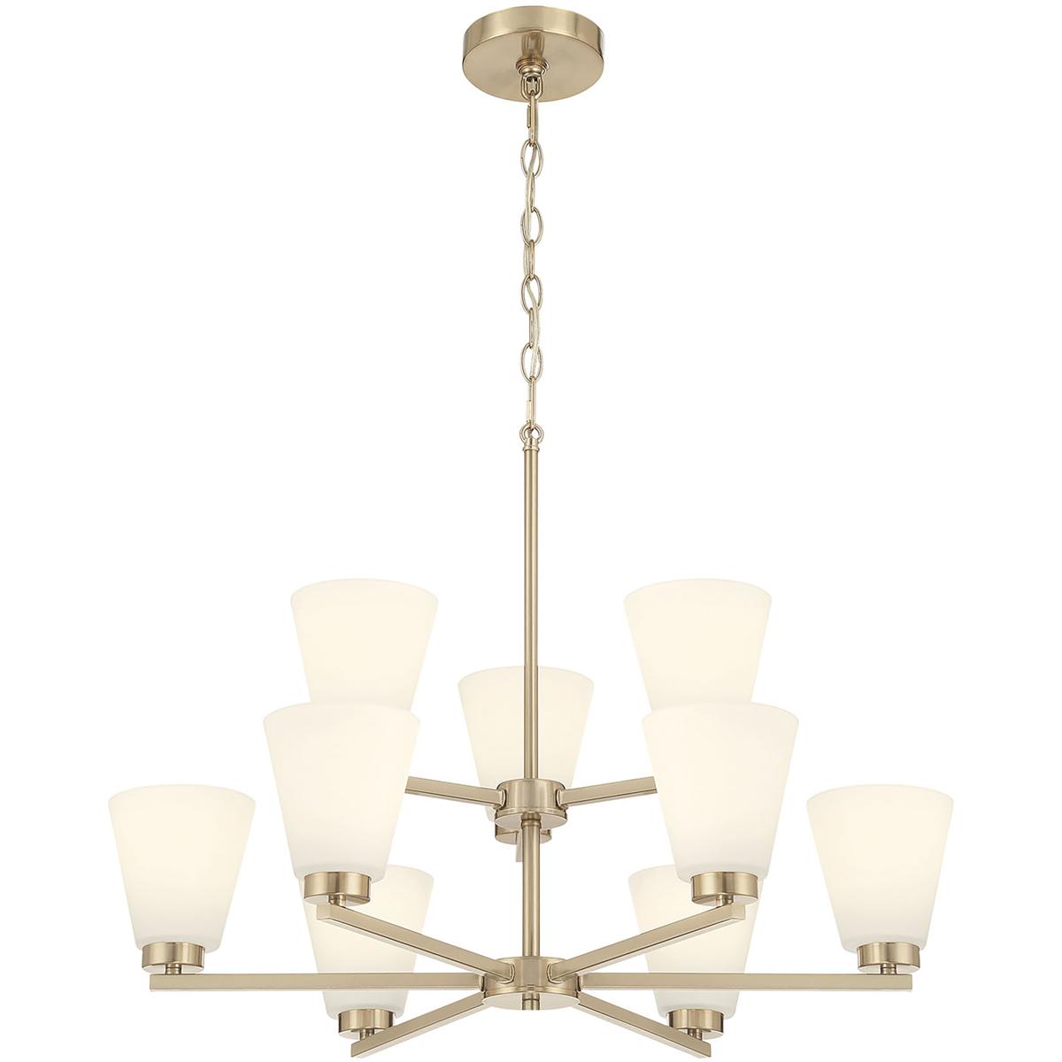 Millennium Lighting 64109WG-MG Strayhan 9 Light 28.5 inch Modern Gold Chandelier Ceiling Light