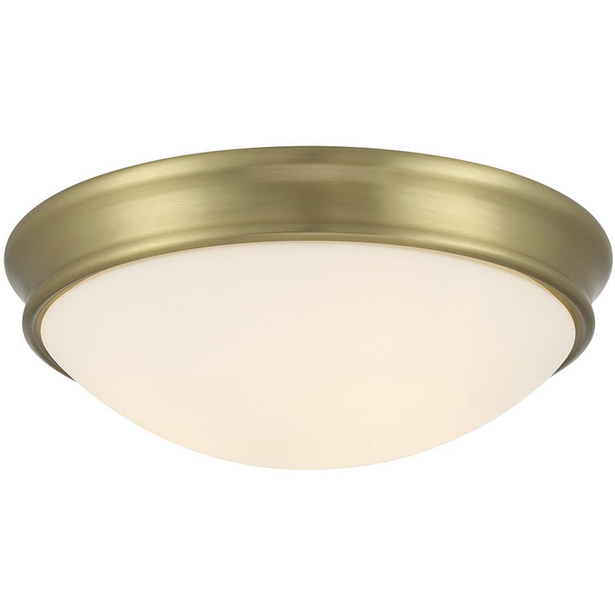 Millennium Lighting 5223-VB Baumann LED 12.5 inch Vintage Brass Flush Mount Ceiling Light