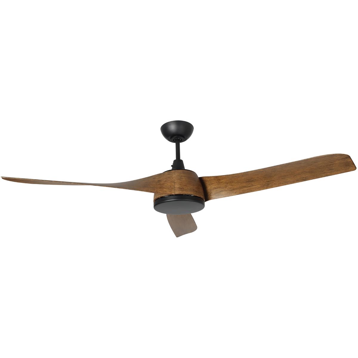 Millennium Lighting 1113LED-MBK-WT Hammerlin 60 inch Matte Black with Walnut Blades Indoor Ceiling Fan