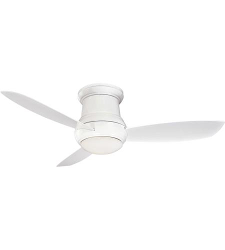 Minka Aire F474 Wh Concept 52 Inch White Outdoor Ceiling Fan In Opal Flush Mount