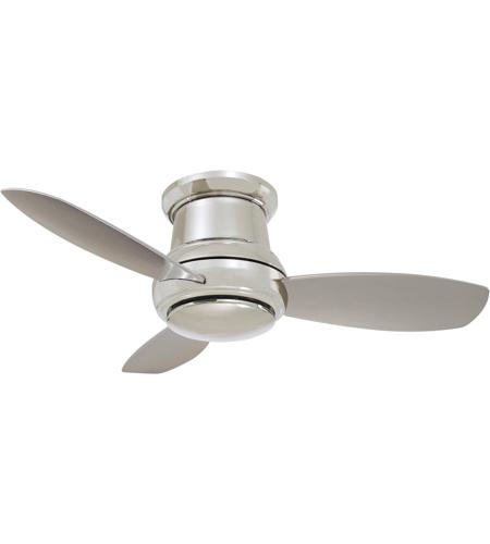 Minka Aire F518l Pn Concept Ii 44 Inch Polished Nickel With Silver Blades Flush Mount Ceiling Fan