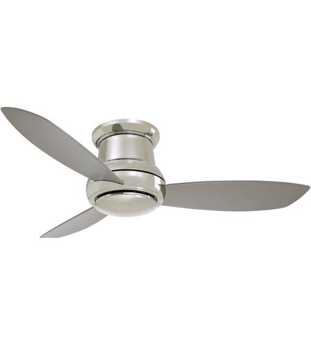 Minka Aire F519l Pn Concept Ii 52 Inch Polished Nickel With Silver Blades Flush Mount Ceiling Fan