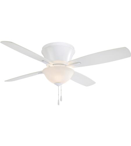 Minka Aire F533 Wh Mojo Ii 52 Inch White Flush Mount Ceiling Fan In Frosted White Flush Mount