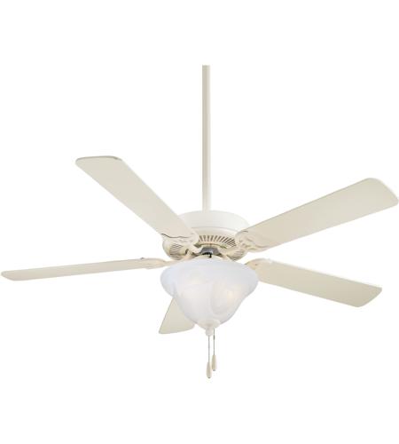 Minka Aire F548 Bwh Contractor 52 Inch Bone White Ceiling Fan In Etched Swirl Glass