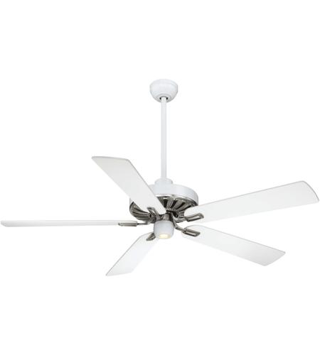 Minka Aire F672 Wh Bn Iconic 60 Inch White W Brushed Nickel With White Blades Ceiling Fan