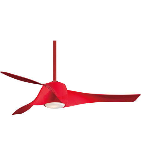 Minka Aire F803 Rd Artemis 58 Inch Red Ceiling Fan In Etched Opal