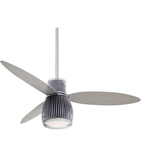 Minka Aire F824 Bk Ch Uchiwa 56 Inch Black Chrome With Silver Blades Ceiling Fan In Black W Chrome Etched Opal