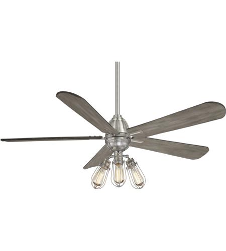 Minka Aire F852l Bn Alva 56 Inch Brushed Nickel With Seashore Grey Blades Ceiling Fan