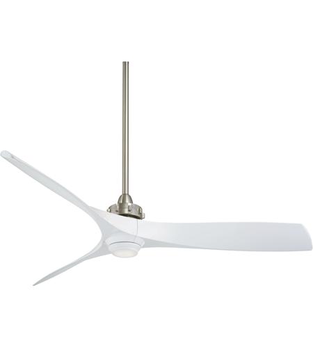 Minka Aire F853l Bn Wh Aviation 60 Inch Brushed Nickel With
