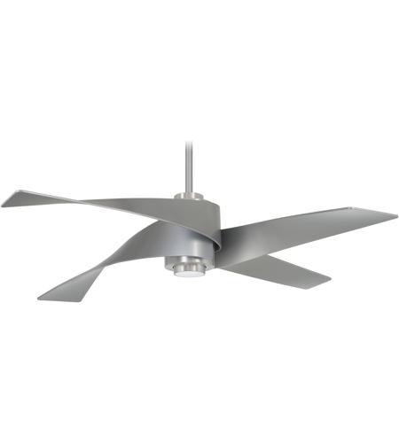 Minka-Aire F903L-BN/SL Artemis IV 64 inch Brushed Nickel/Silver with Silver Blades Ceiling Fan 