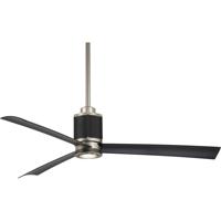 Minka-Aire F736L-BS/SDBK Gear 54 inch Brushed Steel/Sand Black with Matte Black Blades Ceiling Fan photo thumbnail