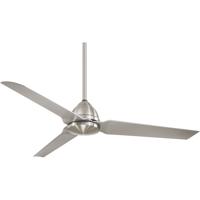 Java 54 inch Brushed Nickel Wet with Silver Blades Outdoor Ceiling Fan
