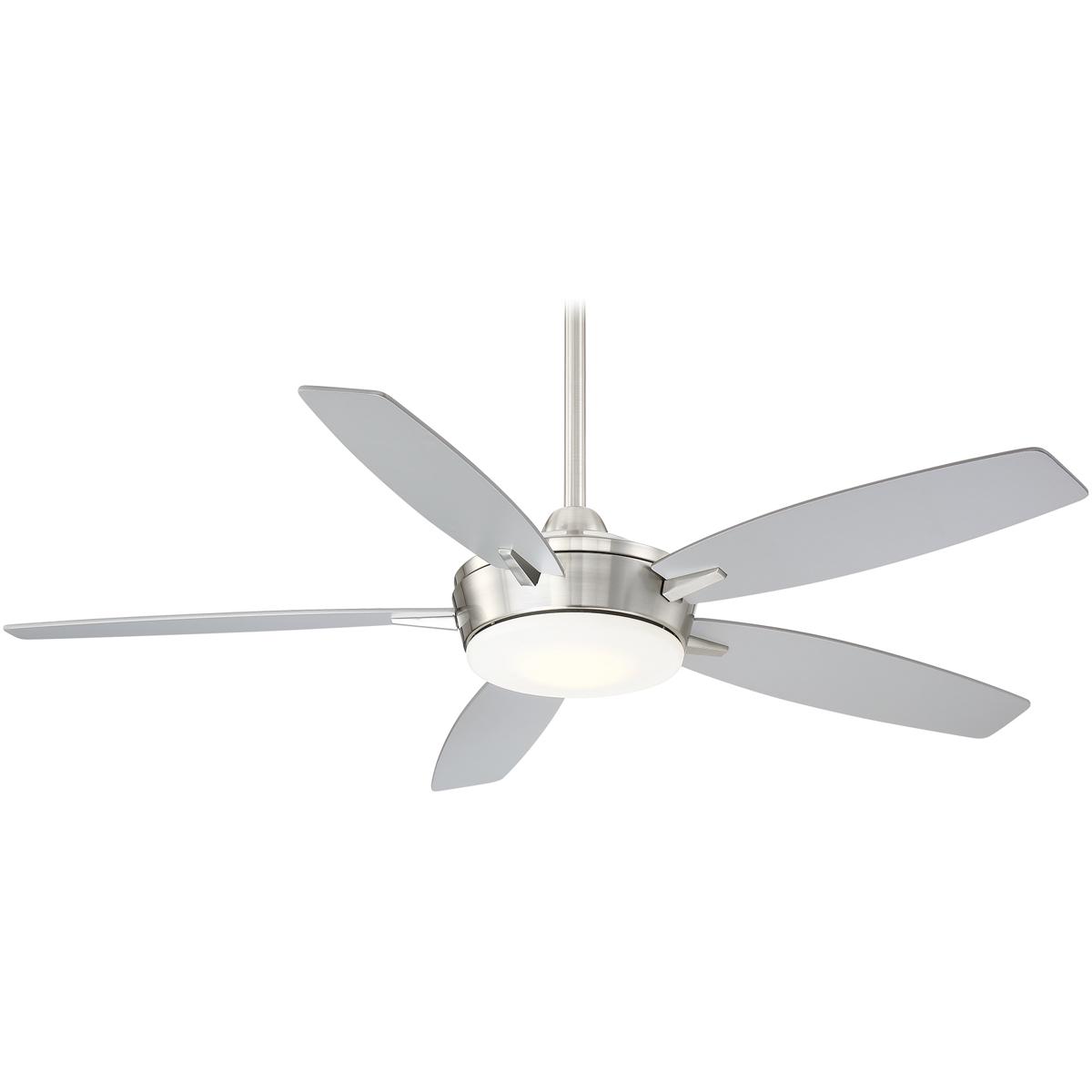 Minka-Aire F690L-BN/SL Espace 52 inch Brushed Nickel/Silver with Silver Blades Ceiling Fan