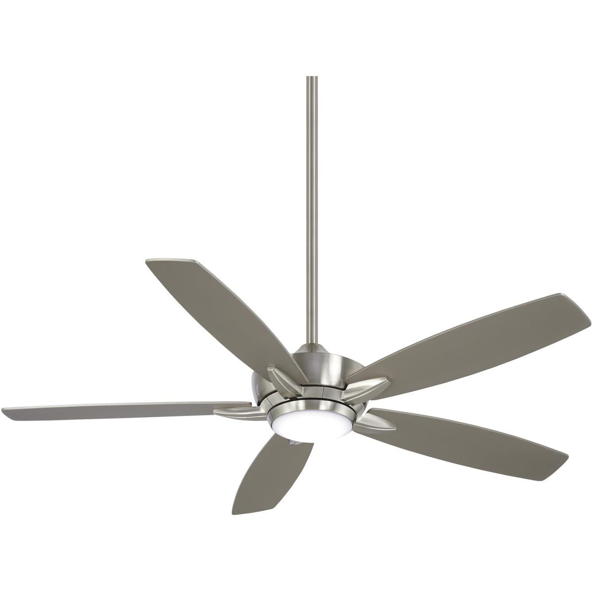 Minka-Aire F717L-BN/SL Kelvyn 52 inch Brushed Nickel with Silver Blades Indoor Ceiling Fan in Brushed Nickel/Silver