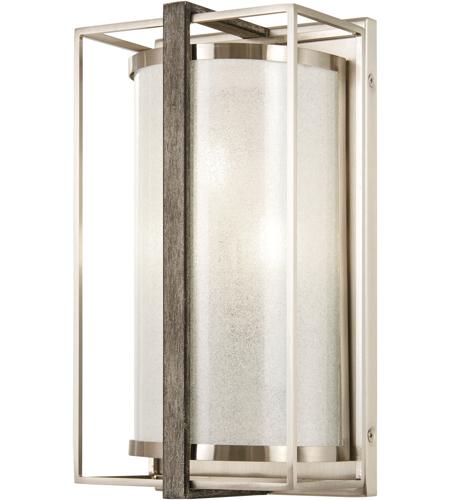 Minka Lavery 3563 098 Tyson S Gate 3 Light 7 Inch Brushed Nickel Shale Wood Wall Sconce Wall Light