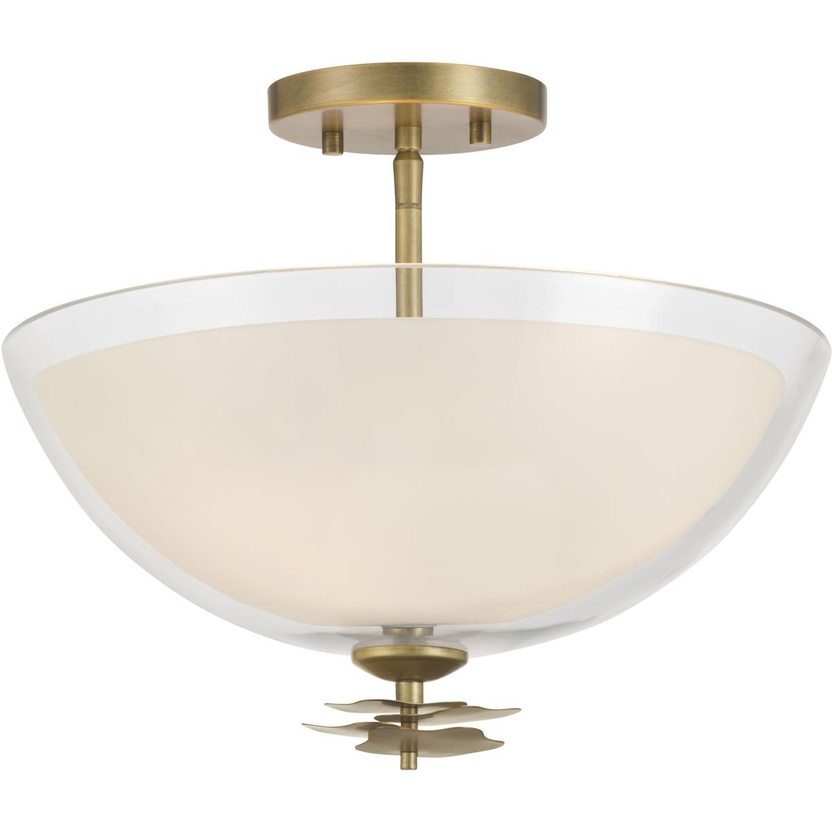 Minka-Lavery 10255-732 Elowen 3 Light 15 inch Legacy Brass Semi-Flush Mount Ceiling Light