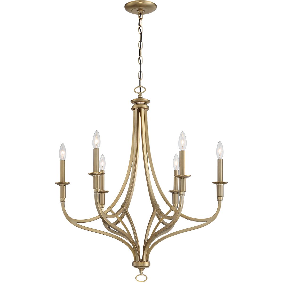 Lighting New York R1096740 MinkaLavery Covent Park 6 Light 28 inch Brushed Honey Gold Chandelier Ceiling Light 1096740 Open Box