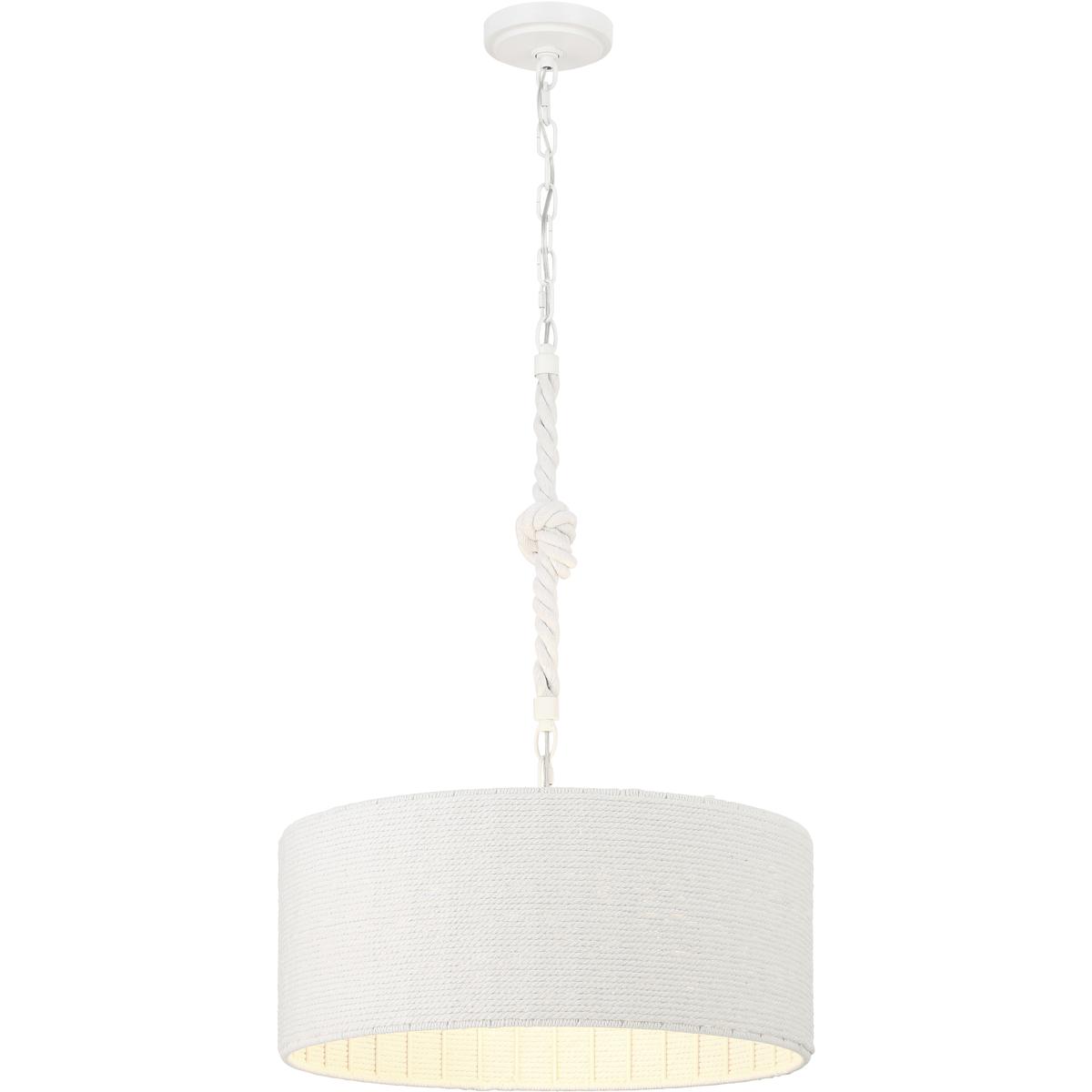 Minka-Lavery 1804-44B Lodelle 3 Light 19 inch Matte White Pendant Ceiling Light