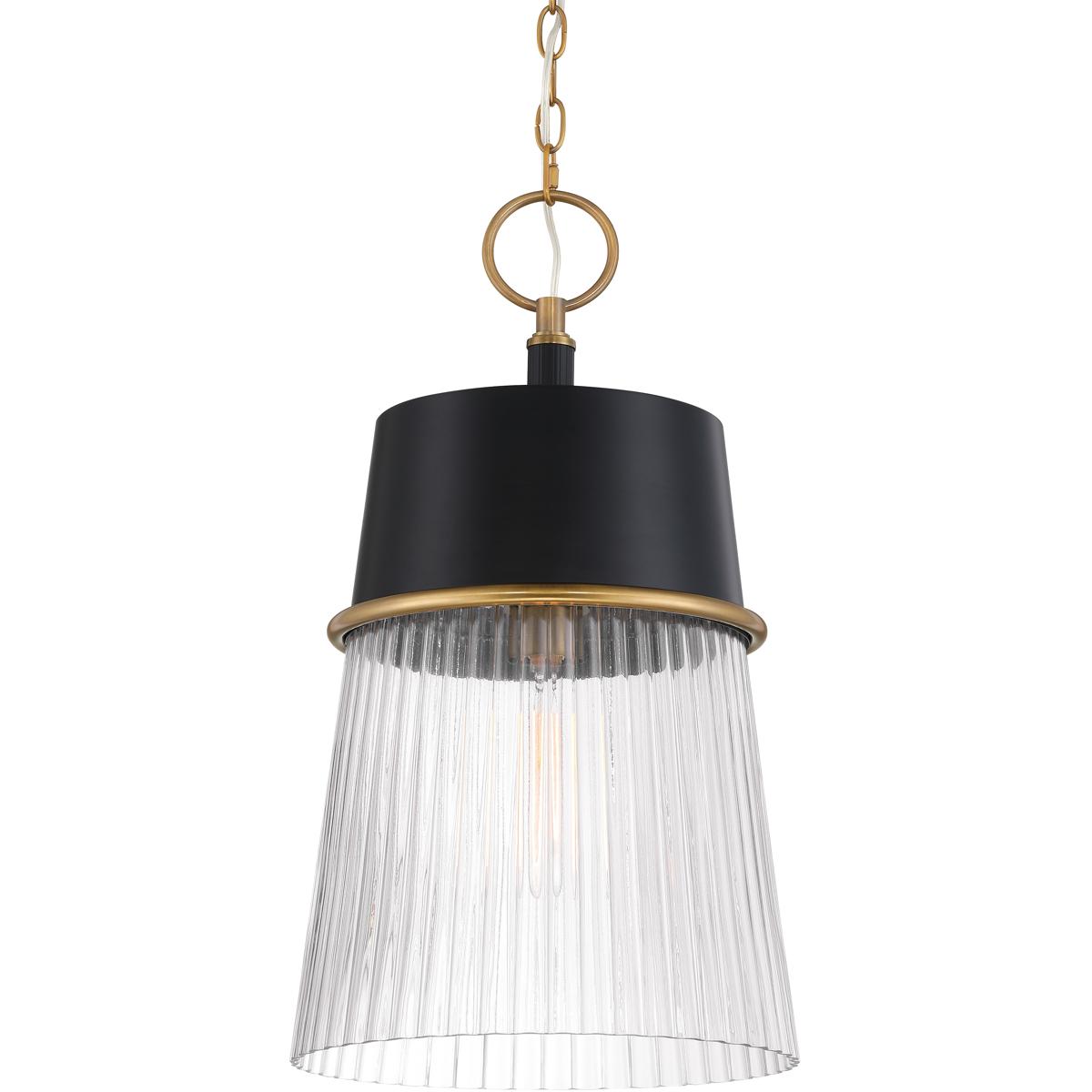 Minka-Lavery 193-876 Stamford 1 Light 13 inch Legacy Brass and Dark Matte Black Pendant Ceiling Light