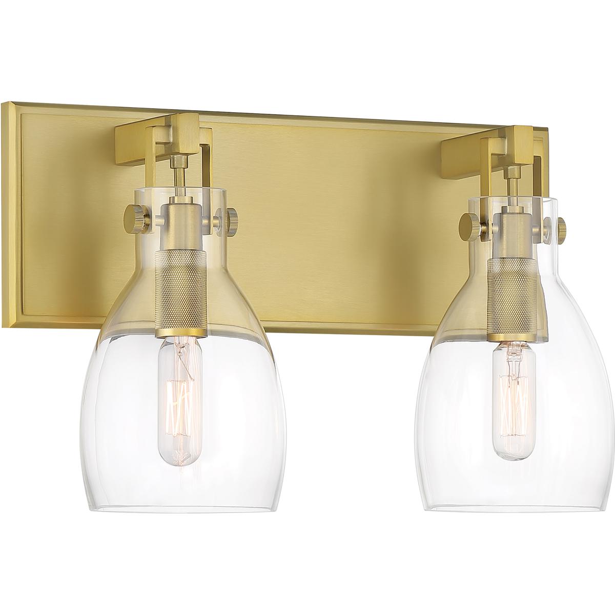 Minka-Lavery 2272-695 Tiberia 2 Light 14 inch Soft Brass Bath Light Wall Light