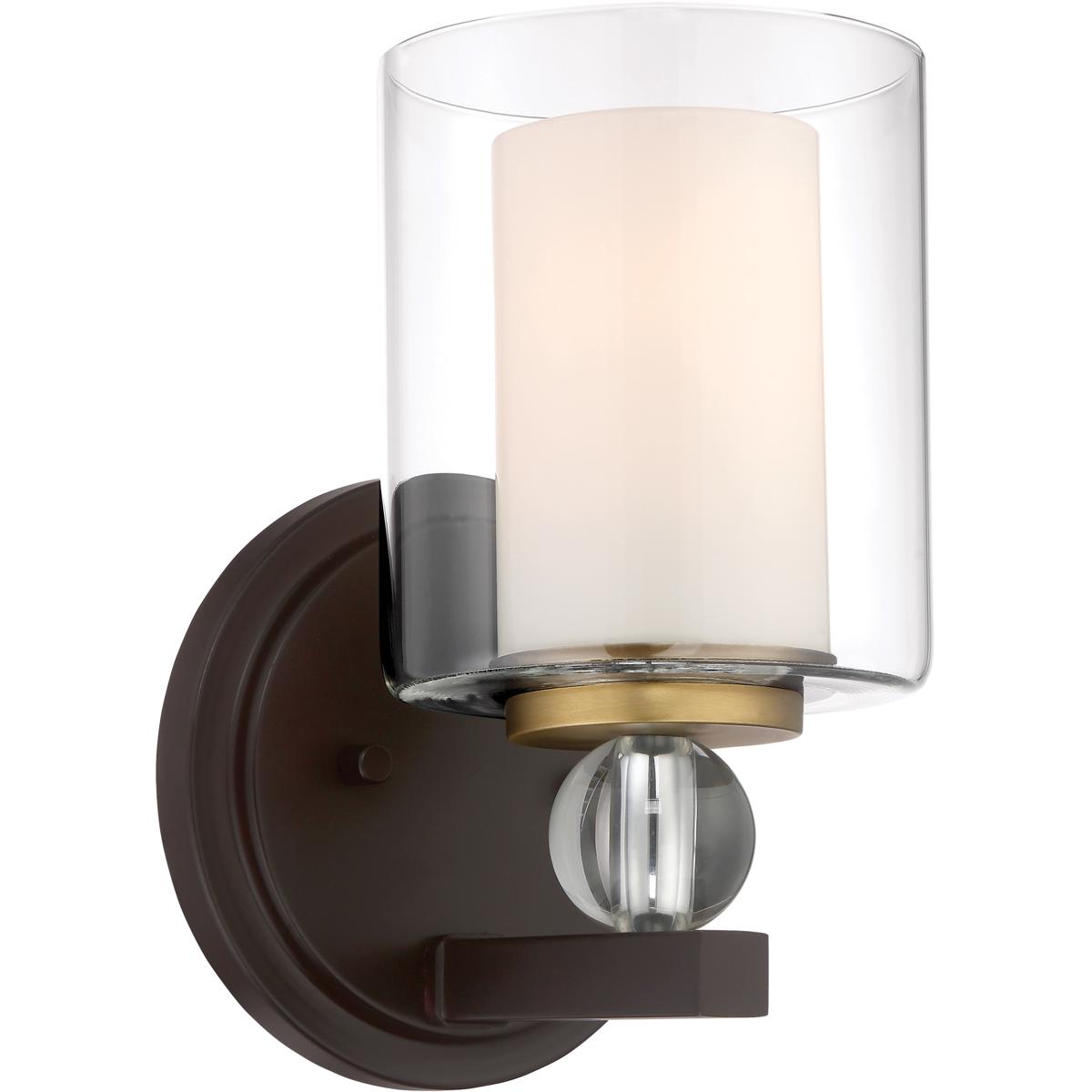 Lighting New York 3071-416 Minka-Lavery Studio 5 1 Light 14 inch Painted Bronze/Natural Brush Bath Light Wall Light 3071-416 - Open Box