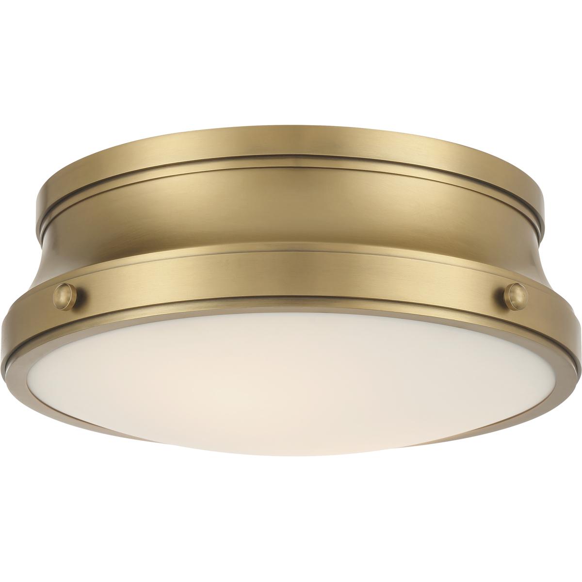 Minka-Lavery 3939-732 Purelight 2 Light 15 inch Legacy Brass Flush Mount Ceiling Light