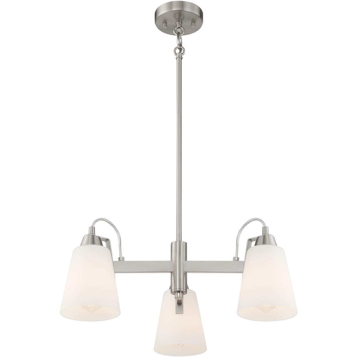 Minka-Lavery 3993-84 Beckonridge 3 Light 22 inch Brushed Nickel Chandelier Ceiling Light