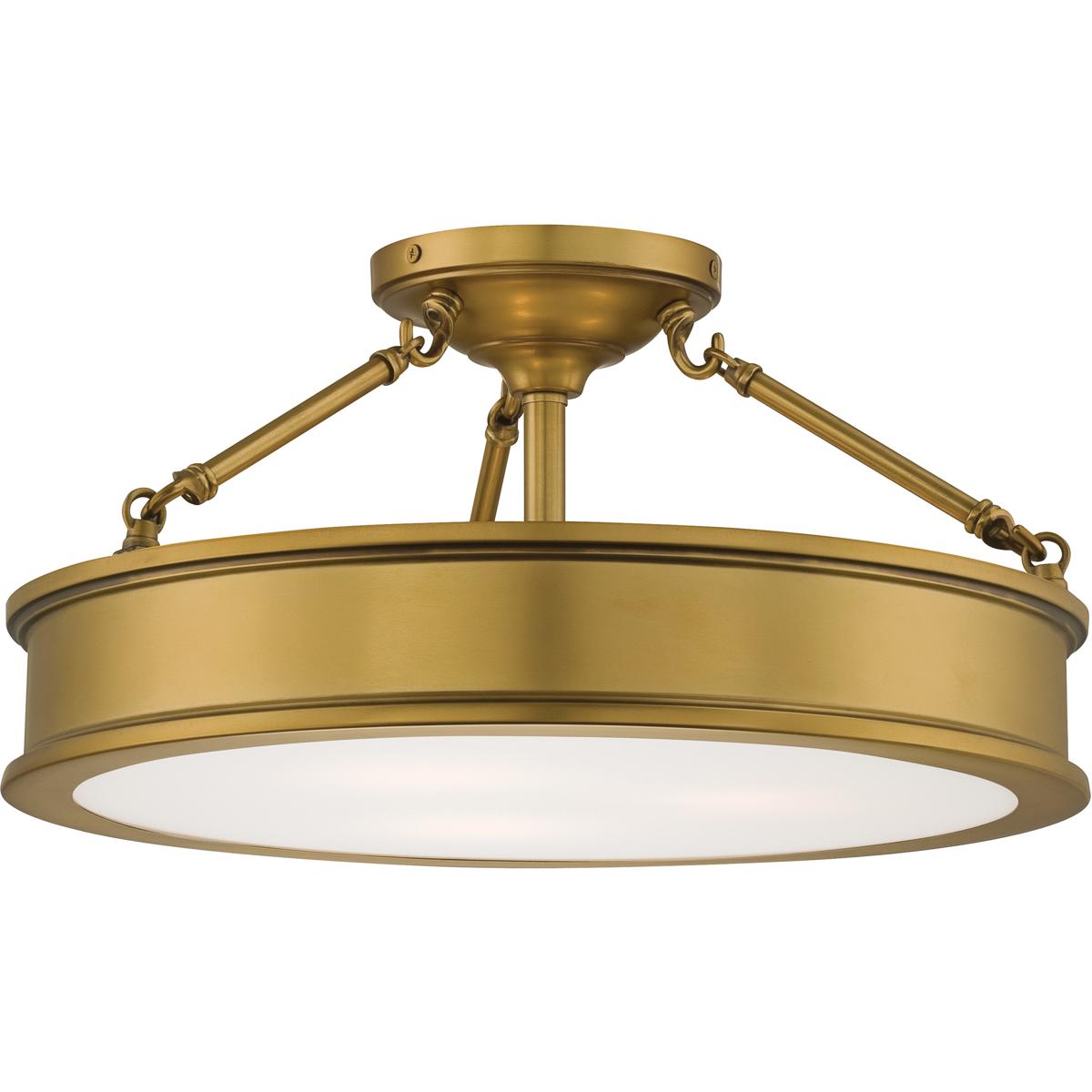 Lighting New York R-4177-249 Minka-Lavery Harbour Point 3 Light 19 inch Liberty Gold Semi Flush Mount Ceiling Light  4177-249 - Open Box