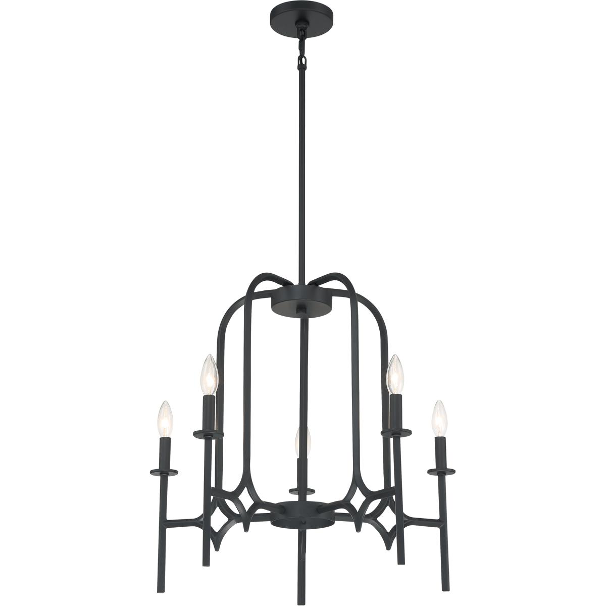 Minka-Lavery 5035-66A Muncie 5 Light Coal Chandelier Ceiling Light