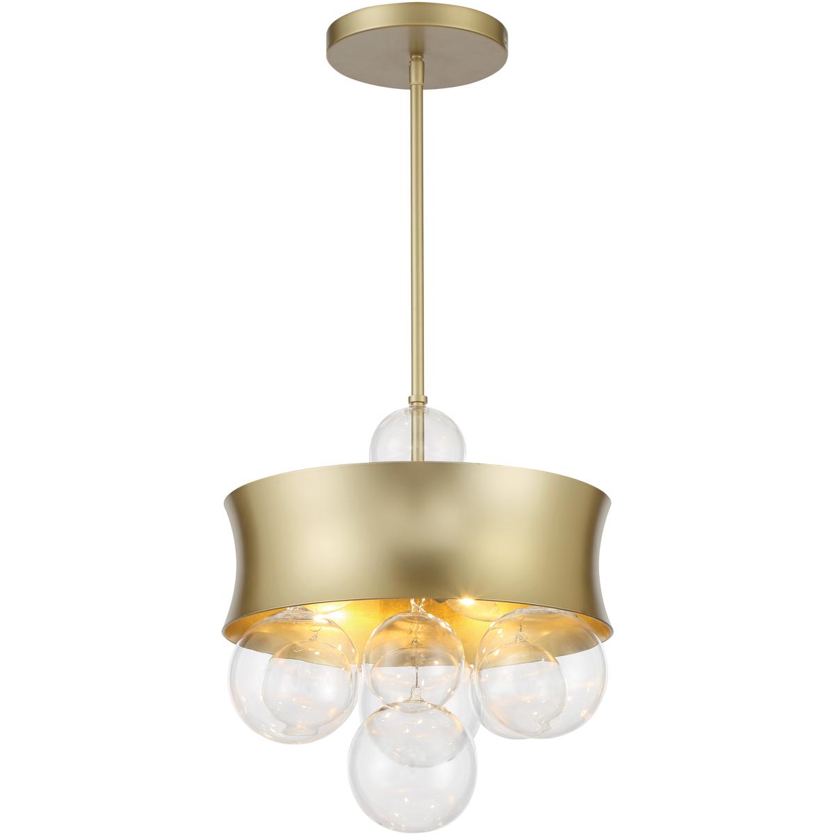 Lighting New York 5195-697 Minka-Lavery Verdi Square 3 Light 14 inch Soft Gold With Gold Leaf Convertible Pendant Ceiling Light 5195-697 - Open Box