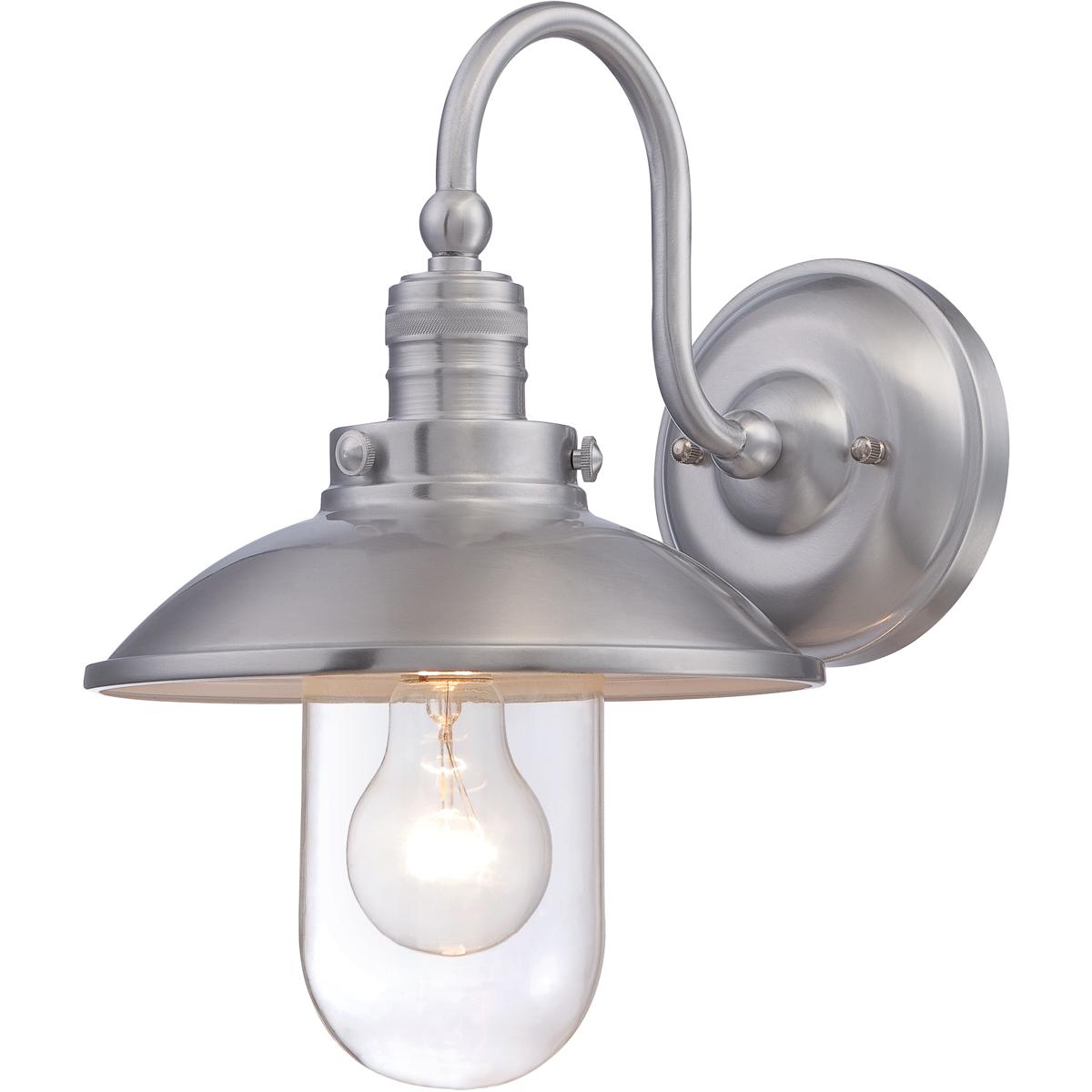 MinkaLavery 71163A144 Downtown Edison 1 Light 13 inch Brushed Stainless Steel Outdoor Wall Mount Great Outdoors