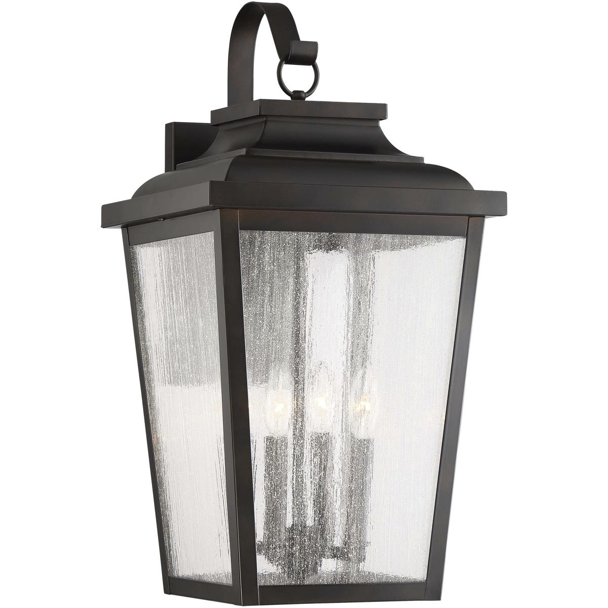 Minka-Lavery 72178-189 Irvington Manor Outdoor Wall Mount in Incandescent, Clear Seeded Glass, The Great Outdoors